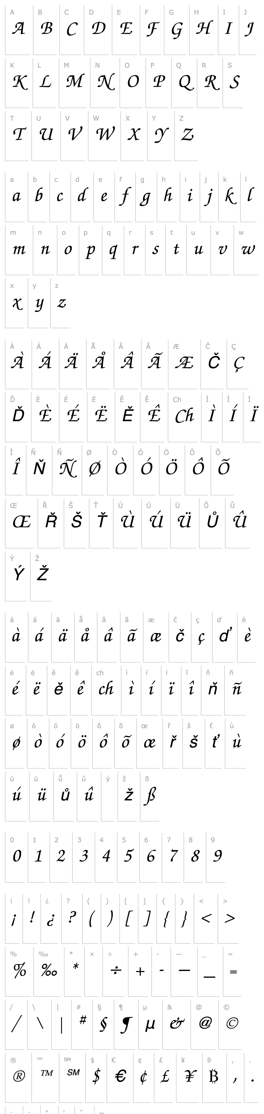 Overview Zapf Chancery Medium Italic