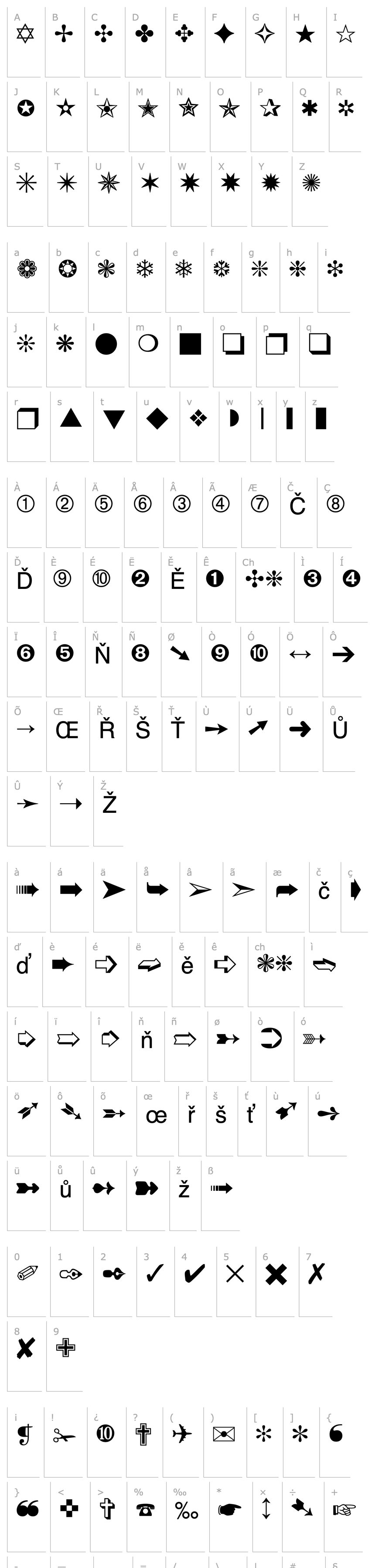 Overview Zapf Dingbats BT