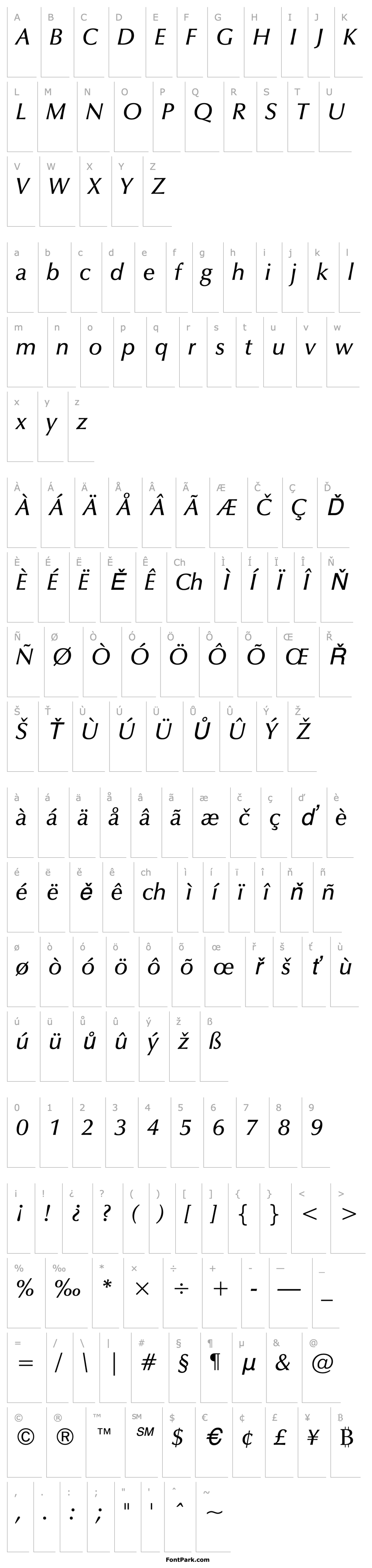 Overview Zapf Humanist 601 Demi Italic BT