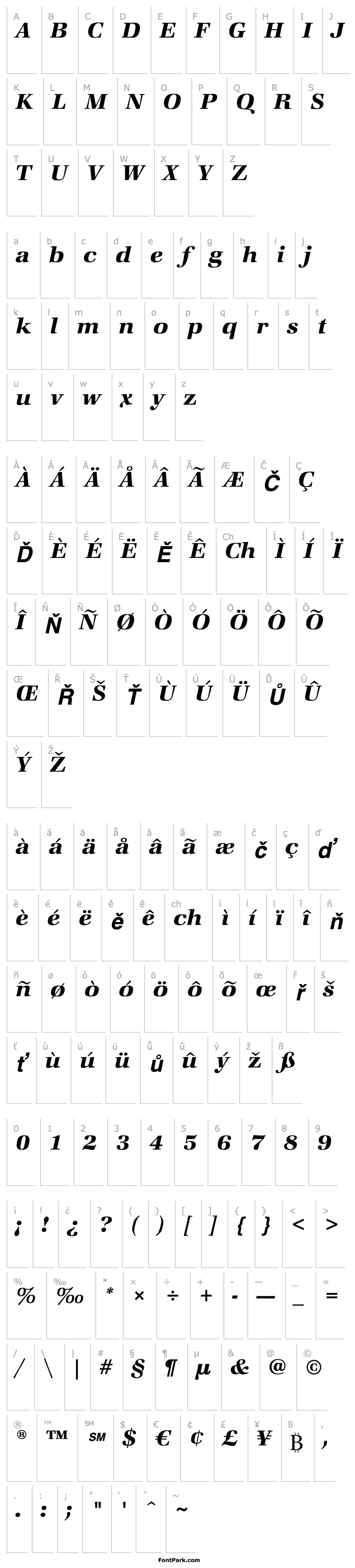 Přehled ZapfBookITCStd-DemiItalic