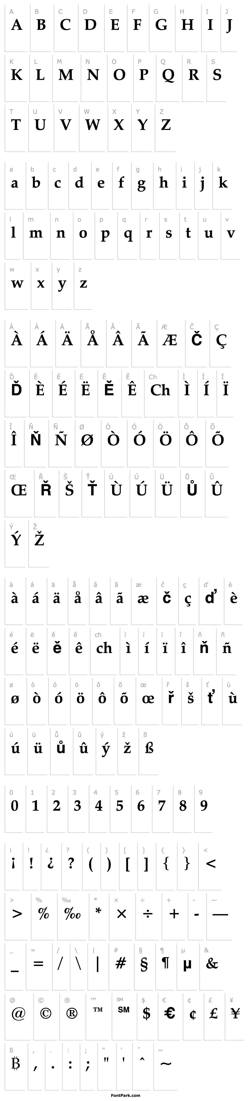 Overview ZapfCalligraphic801BT-Bold