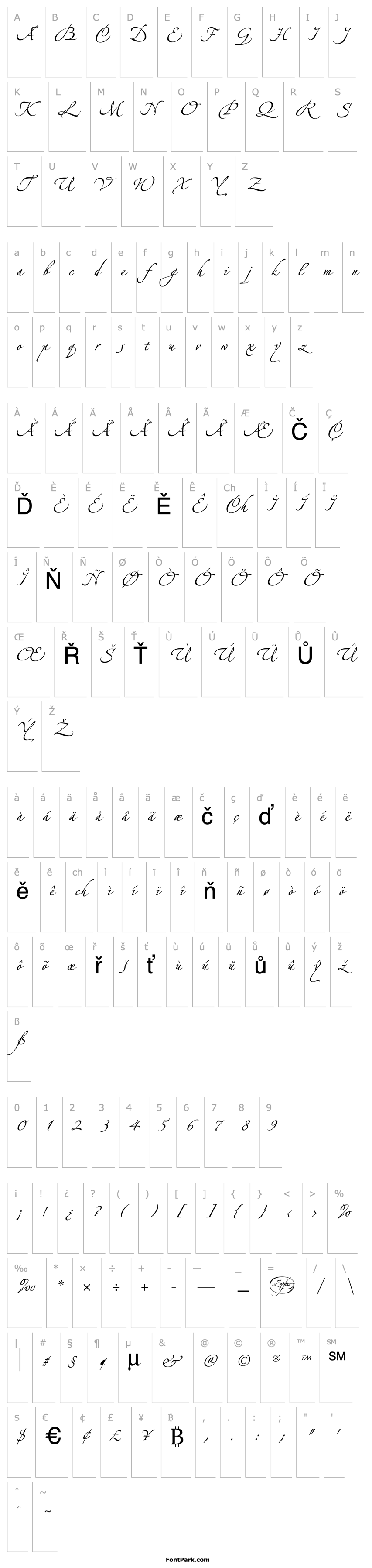 Overview Zapfino Linotype Three