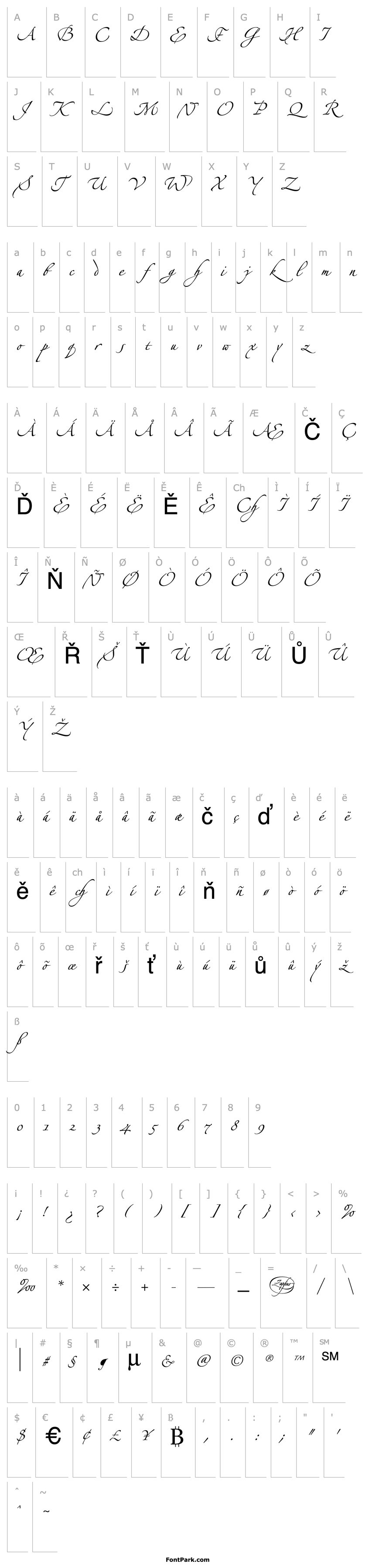 Overview Zapfino Linotype Two