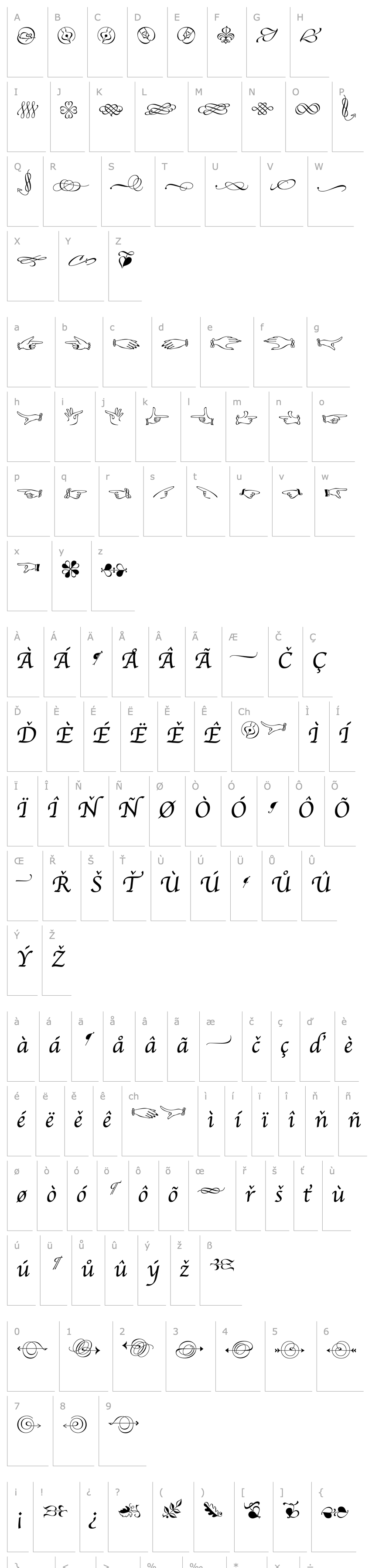 Overview ZapfinoExtraLT-Ornaments