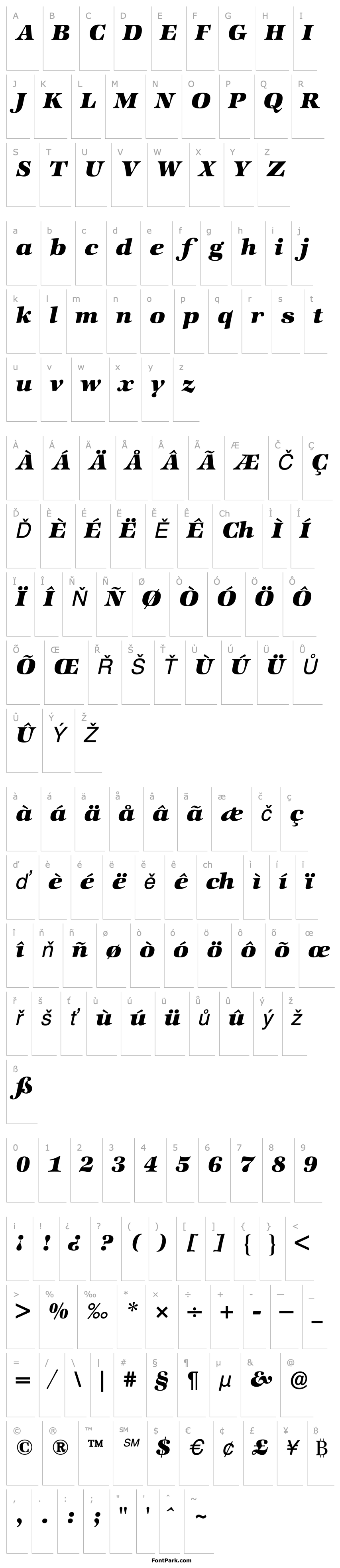 Overview ZapfInternationalBQ-HeavyItalic