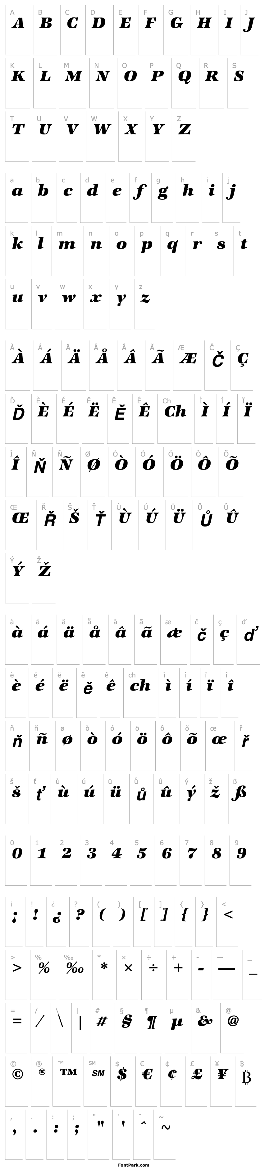 Overview ZapfIntlITCStd-HeavyItalic