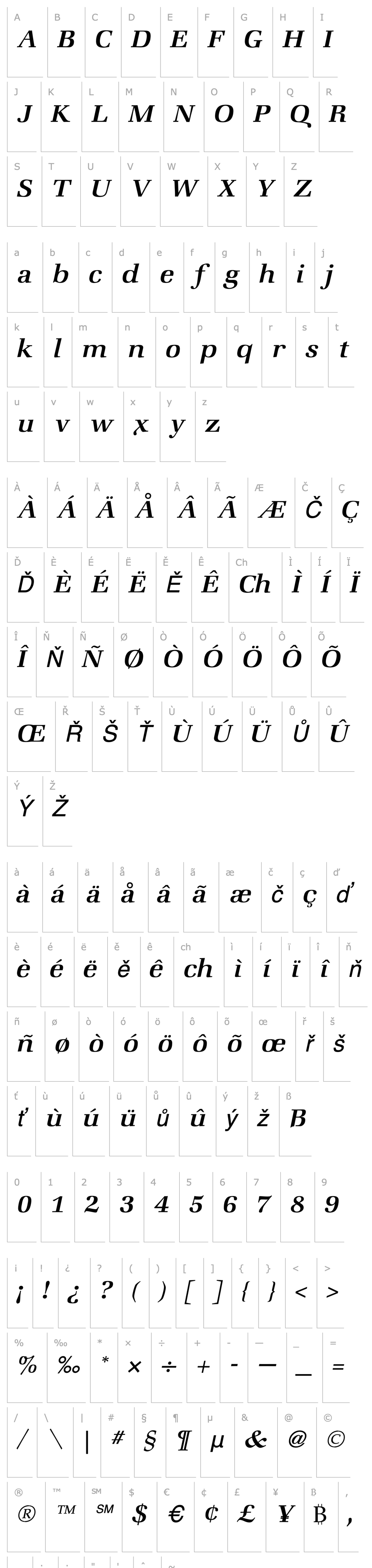 Overview ZapfMediumItalic