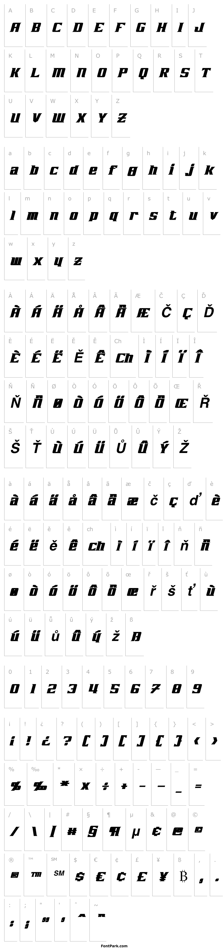 Přehled Zarathos Bold Italic