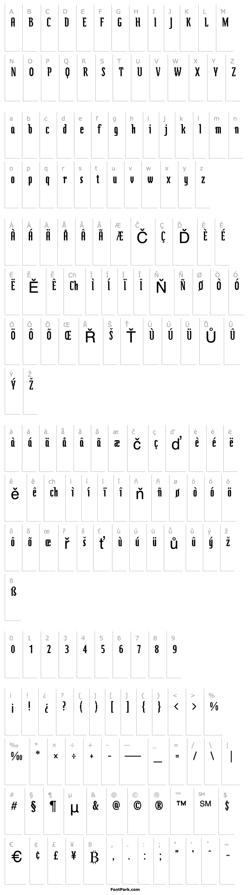 Přehled ZeitgeistMT-Condensed