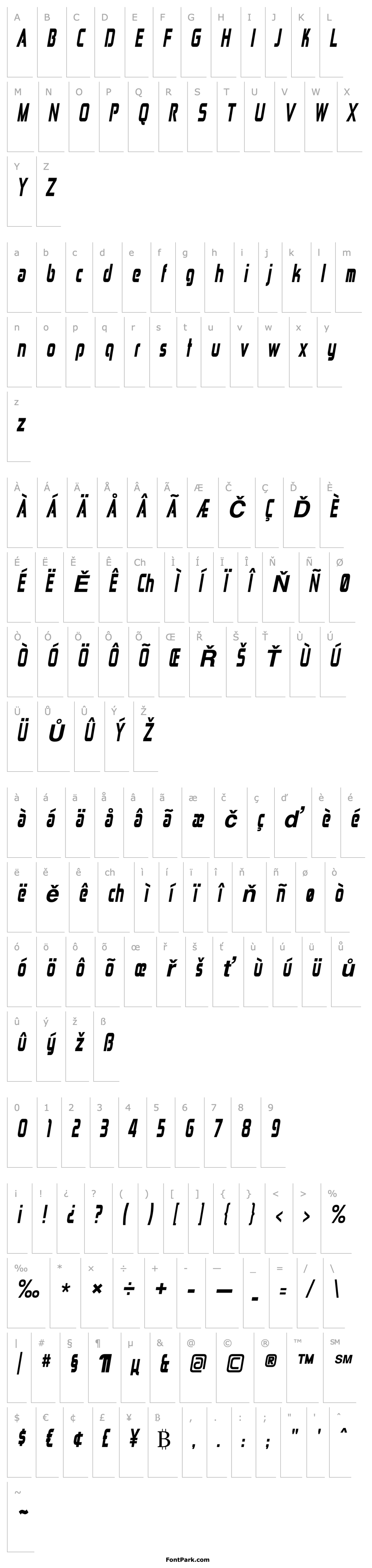 Overview Zekton CdHv Italic