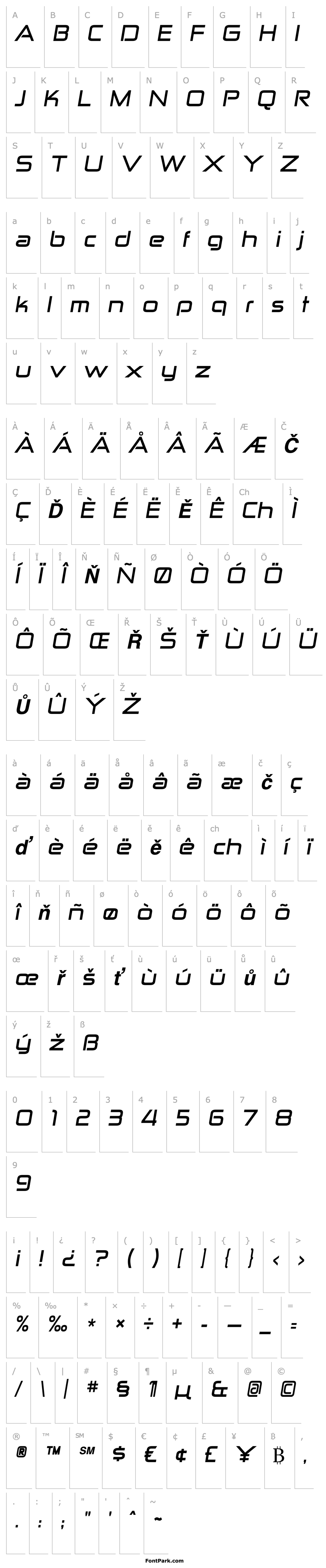 Přehled Zekton Ex Bold Italic