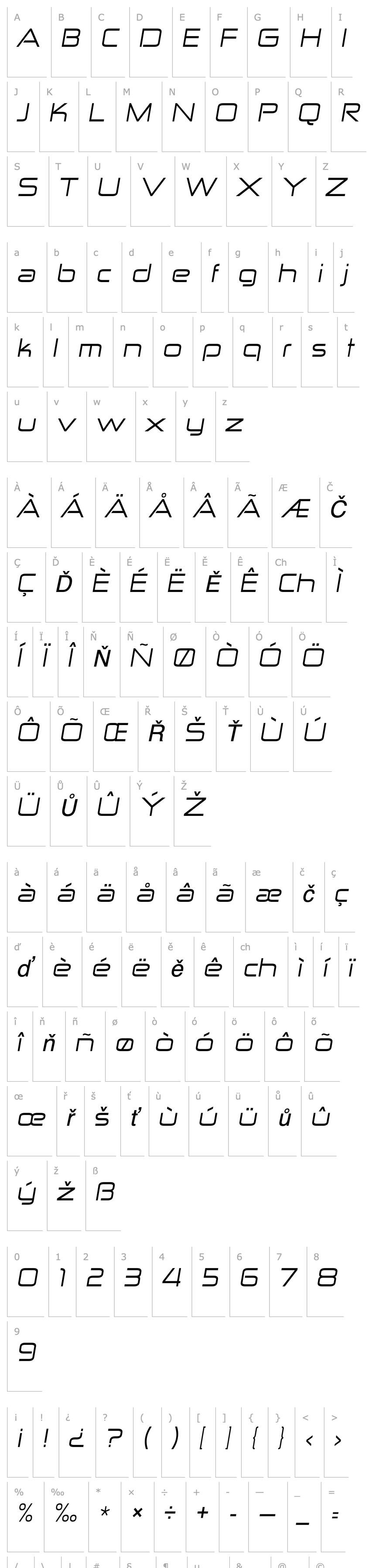 Overview Zekton Ex Italic