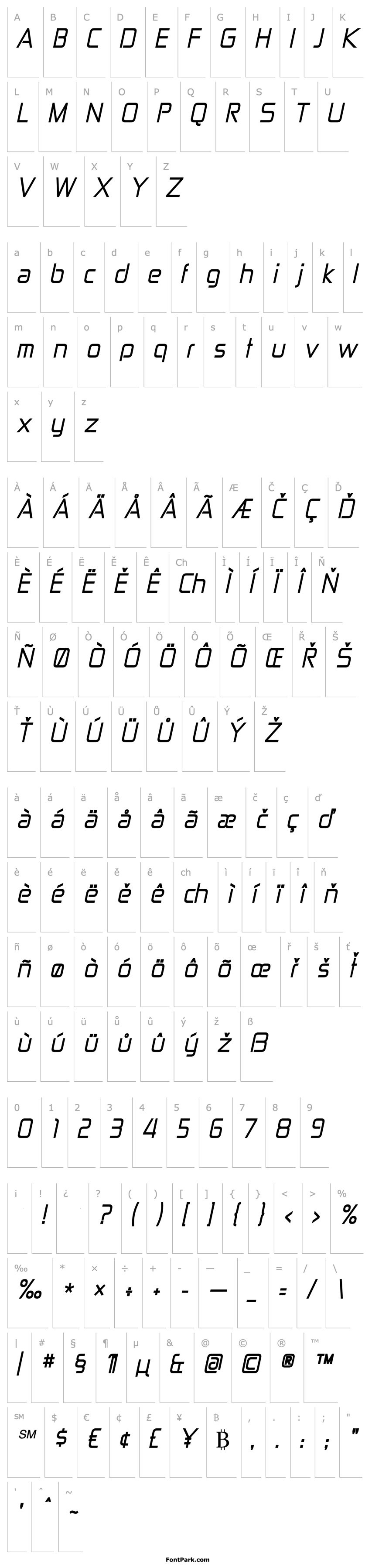 Overview Zekton Italic