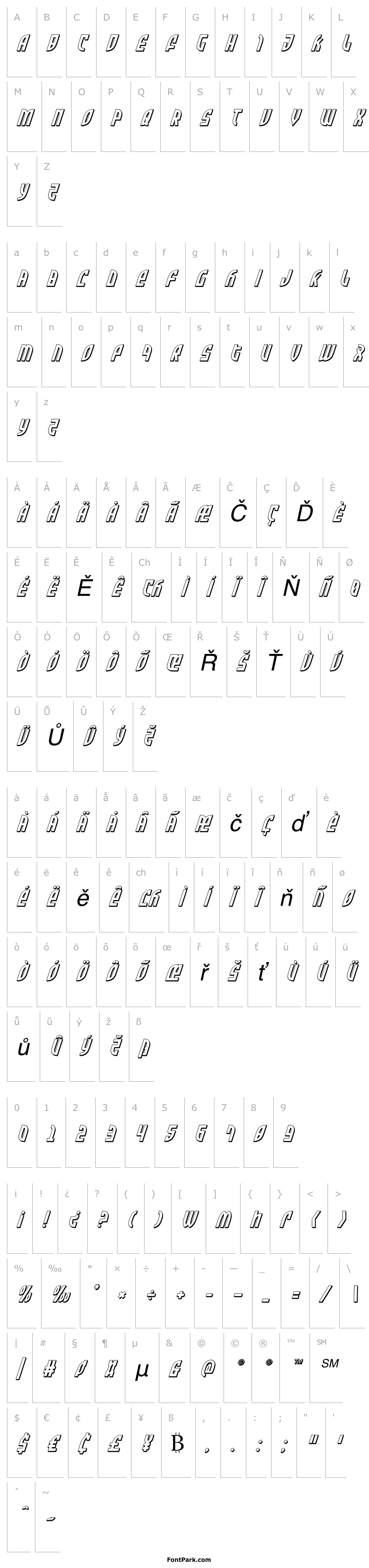 Overview Zone Rider 3D Italic