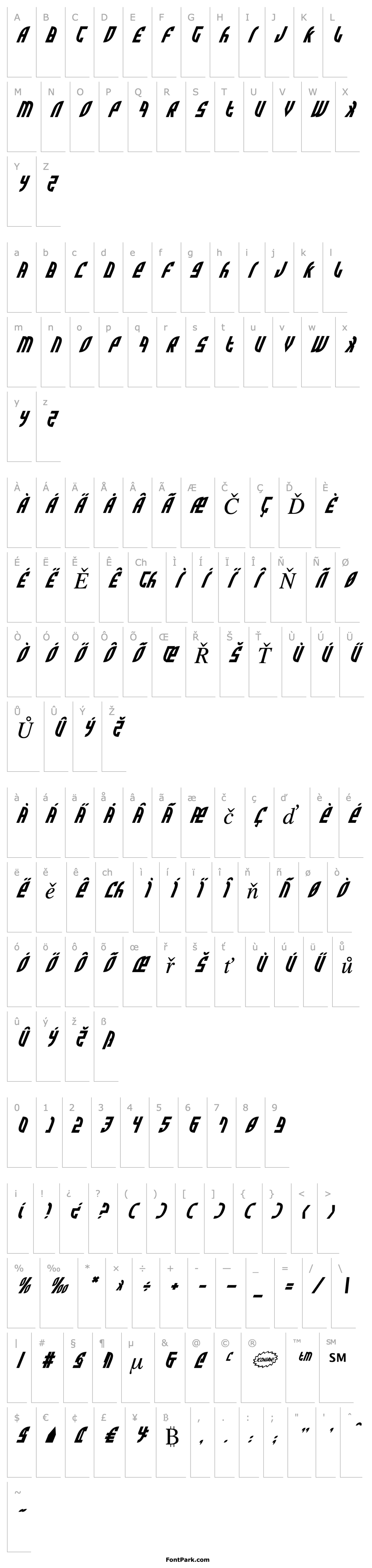 Overview Zone Rider Italic