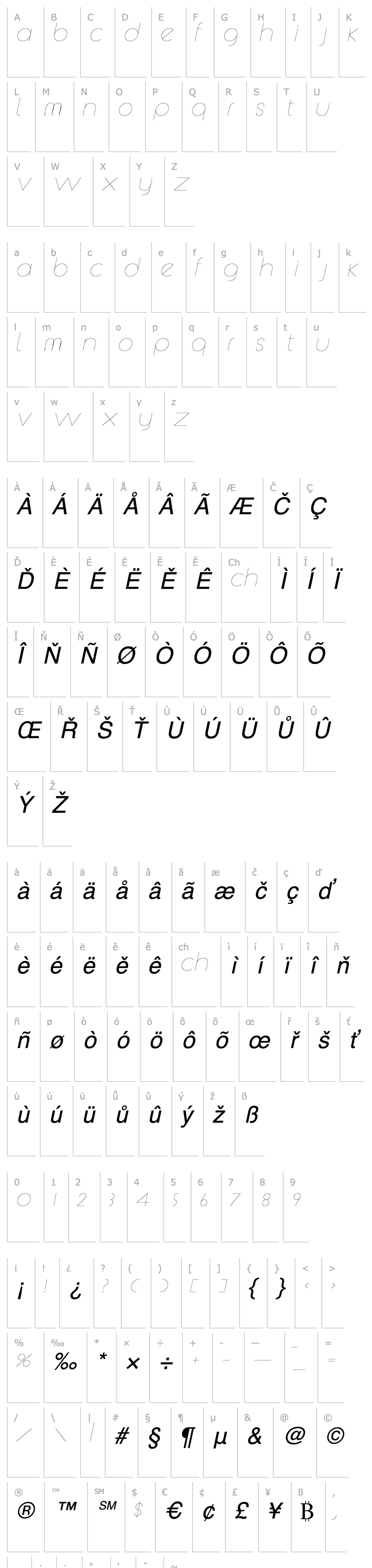 Přehled ZoobeSSK Italic