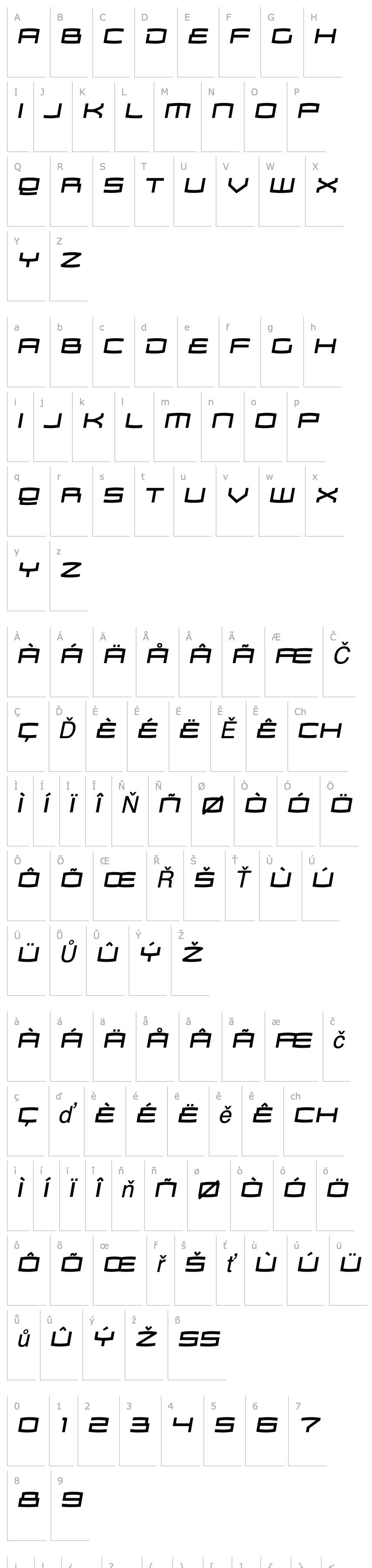 Overview Zosma Italic