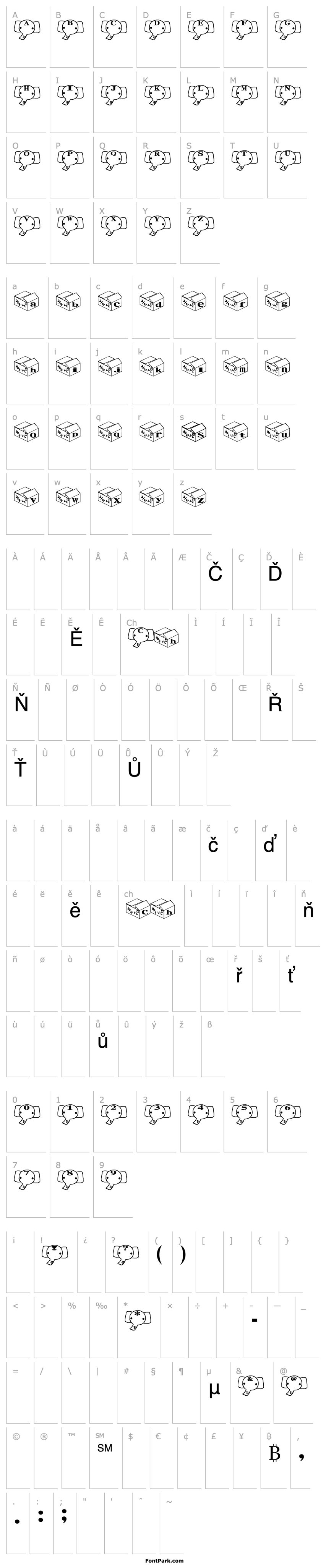 Overview zou Font