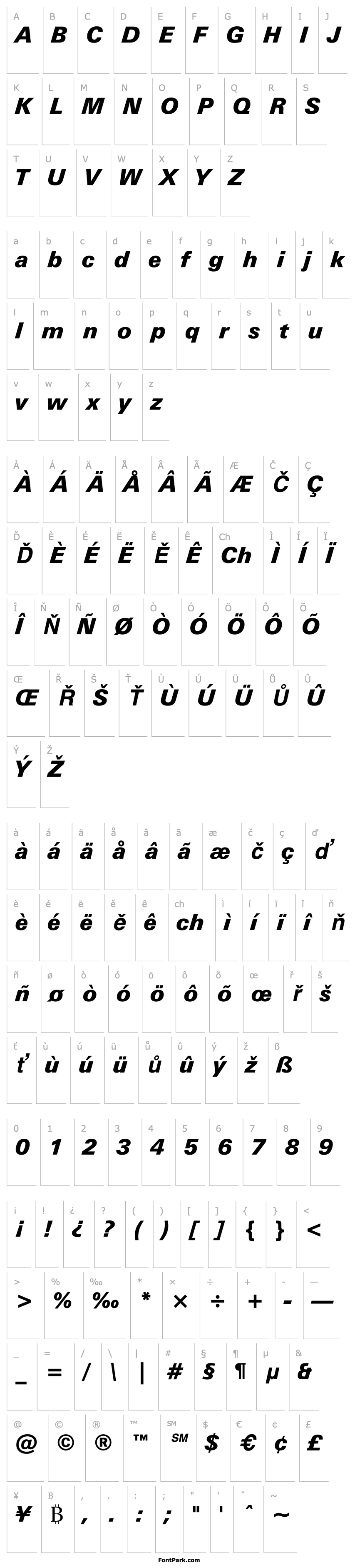 Overview ZurichBT-BlackItalic