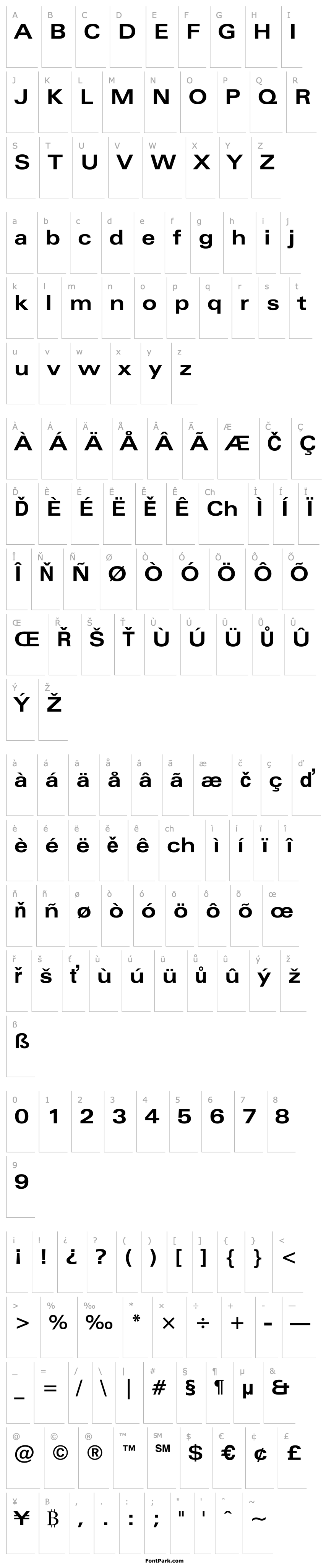 Overview ZurichBT-BoldExtended